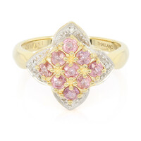 Anillo en oro con Zafiro Padparascha no calentado (AMAYANI)