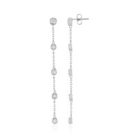 Pendientes en plata con Topacio blanco