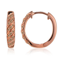 Pendientes en oro con Diamante rosa de Francia de Argyle SI1
