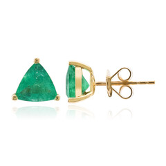 Pendientes en oro con Esmeralda de Colombia (CIRARI)