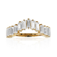 Anillo en plata con Topacio blanco