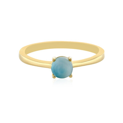 Anillo en plata con Larimar