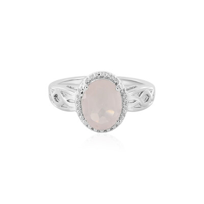 Anillo en plata con Cuarzo rosa