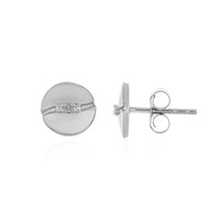 Pendientes en plata con Diamante I4 (J)