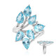 Anillo en plata con Apatita azul