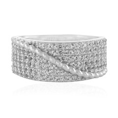 Anillo en plata con Topacio blanco