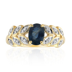 Anillo en oro con Zafiro de Kanchanaburi