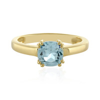 Anillo en plata con Topacio azul cielo