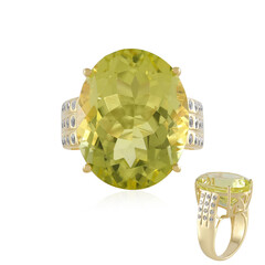 Anillo en plata con Quarzo limón