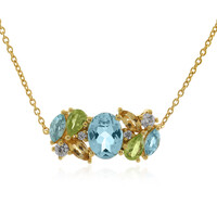 Collar en plata con Topacio azul cielo