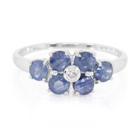 Anillo en plata con Zafiro azul