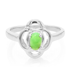 Anillo en plata con Crisoprasa imperial