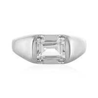 Anillo en plata con Topacio blanco