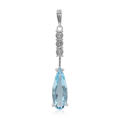 Colgante en plata con Topacio azul cielo