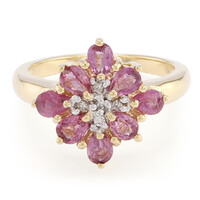 Anillo en oro con Zafiro Padparascha no calentado (AMAYANI)