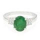 Anillo en plata con Esmeralda de Bahía