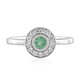 Anillo en plata con Esmeralda de Rusia