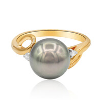 Anillo en oro con Perla cultivada de Tahití (TPC)
