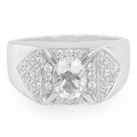 Anillo de hombre en plata con Berilo fantasía
