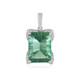 Colgante en plata con Fluorita verde