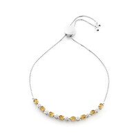 Brazalete en plata con Citrino