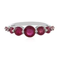 Anillo en plata con Rubí de Madagascar