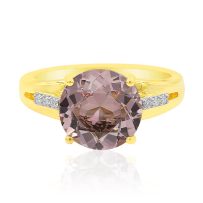 Anillo en oro con Morganita de Brasil AAA (AMAYANI)