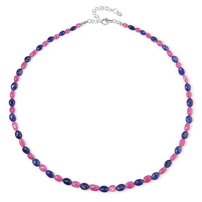 Collar en plata con Zafiro rosa de Madagascar
