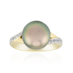Anillo en plata con Perla cultivada de Tahití (TPC)