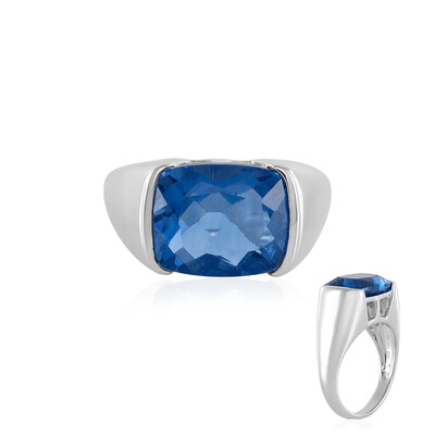 Anillo en plata con Fluorita de color cambiante