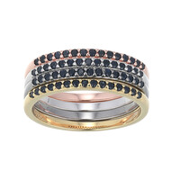 Anillo en plata con Zafiro negro