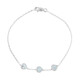 Brazalete en plata con Topacio azul cielo