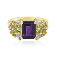 Anillo en plata con Amatista de Zambia