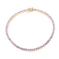 Brazalete en oro con Zafiro de Ceilán púrpura no calentado