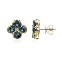 Pendientes en oro con Zafiro Teal (CIRARI)