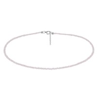 Collar en plata con Cuarzo rosa