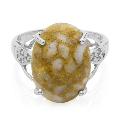 Anillo en plata con Cuarzo Dinosaurio
