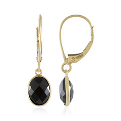 Pendientes en oro con Espinela negra