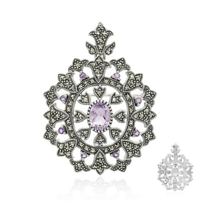 Broche en plata con Amatista