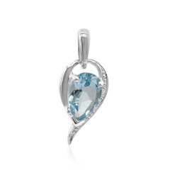 Colgante en plata con Topacio azul cielo