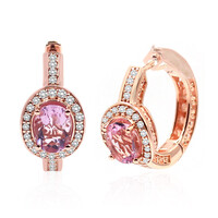Pendientes en plata con Fluorita rosa (Dallas Prince Designs)