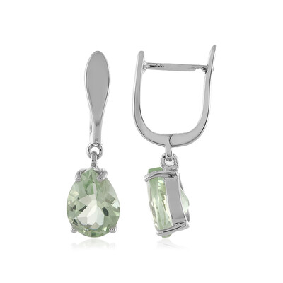 Pendientes en plata con Amatista verde