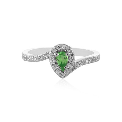 Anillo en plata con Tsavorita