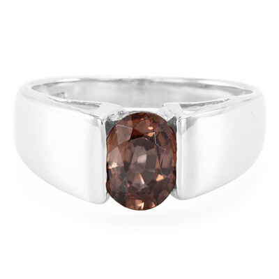 Anillo en plata con Zircón canela