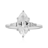 Anillo en plata con Topacio blanco