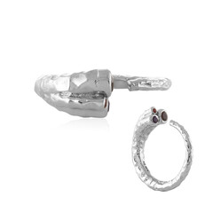 Anillo en plata con Granate de la India