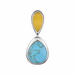 Colgante en plata con Turquesa
