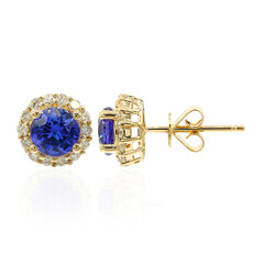 Pendientes en oro con Tanzanita AAA (CIRARI)