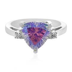 Anillo en plata con Topacio arcoíris