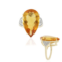 Anillo en oro con Citrino de Madeira